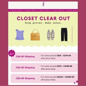 $6.99 shipping TODAY! Fri 6th! Let’s make a deal!!